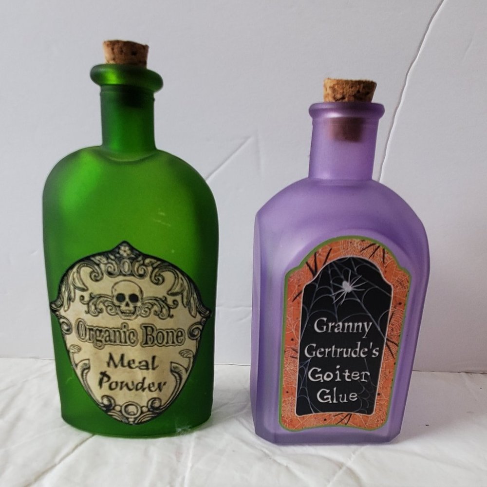 Two Halloween Hocus Pocus Potion Bottles